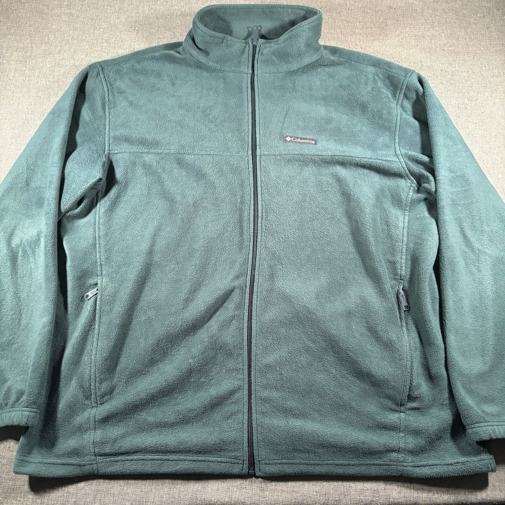 Columbia Fleece Jacket Mens 3XT Green Steens Mountain Full Zip XT6354 Tall